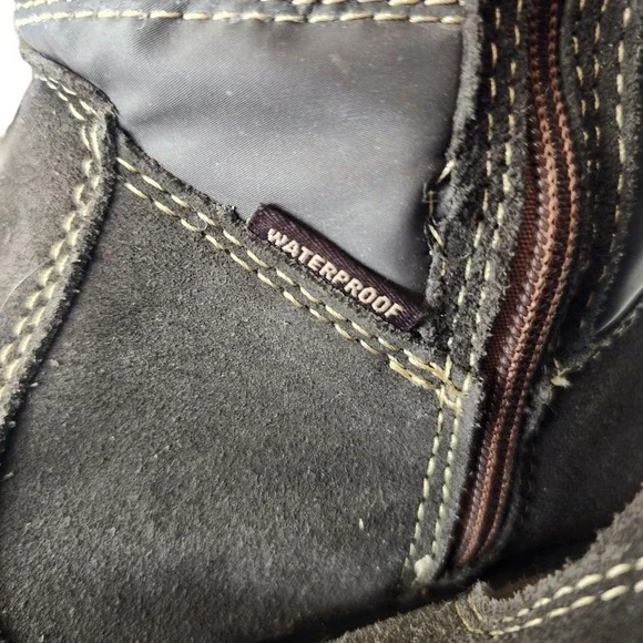 Sporto Ellie Waterproof Winter Boots Suede‎ Leather with Zipper 8.5M - Picture 3 of 12